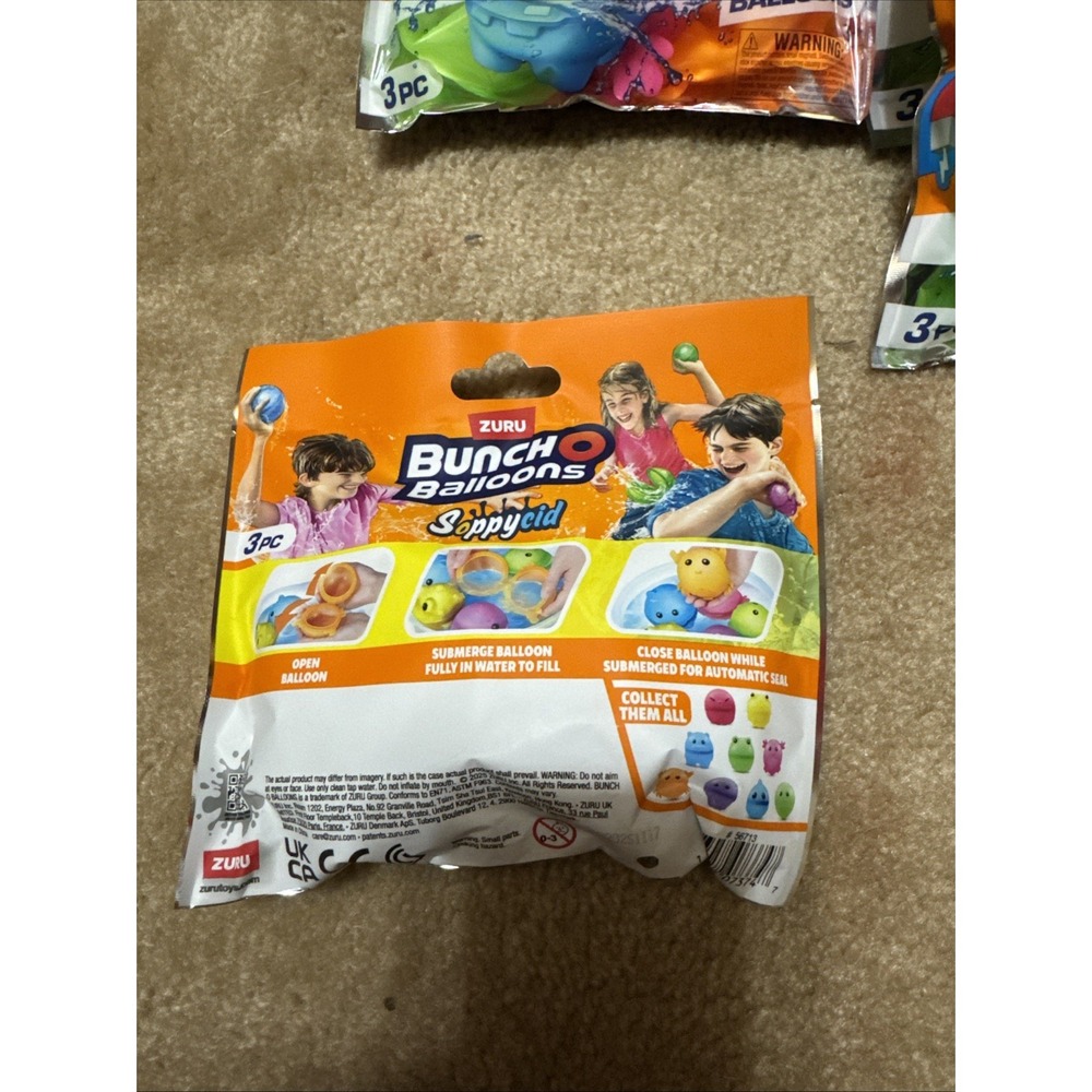 LOT OF 4Bunch O Balloons Reusable Water Balloons Animal 3 Pack by ZURU - Picture 3 of 5